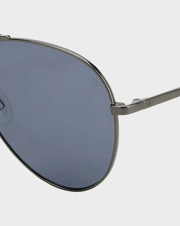 Sunglasses WomenMen Rag and Bone Ren Dark Ruthenium Grey