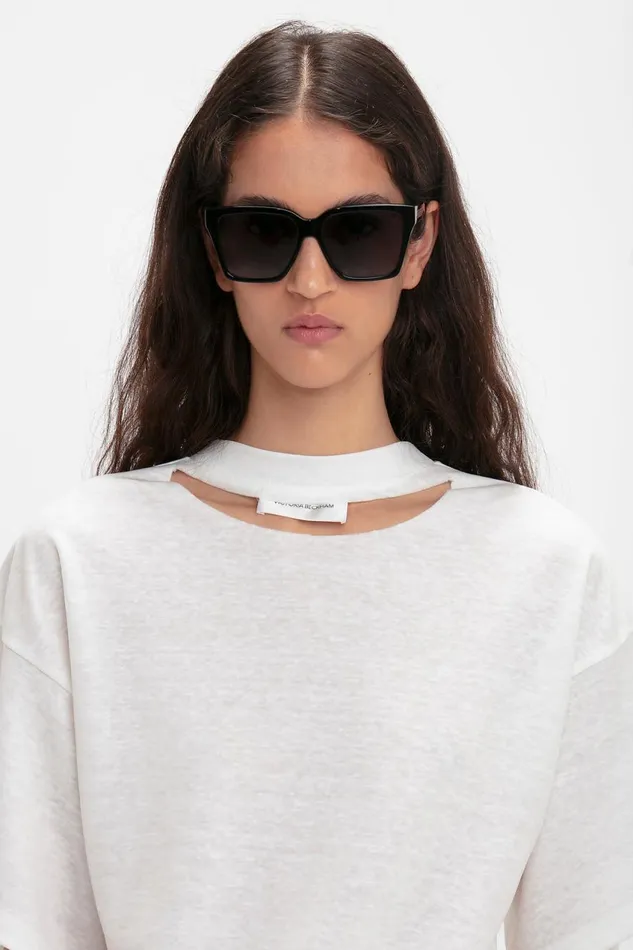 Sunglasses Women Victoria Beckham Soft Square Frame Sunglasses In Black