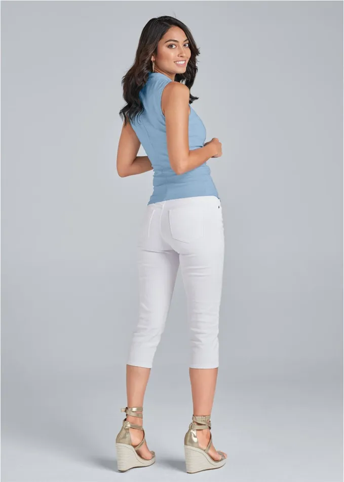 SURPLICE DETAILED TOP Light Blue Women VENUS Night Out Tops
