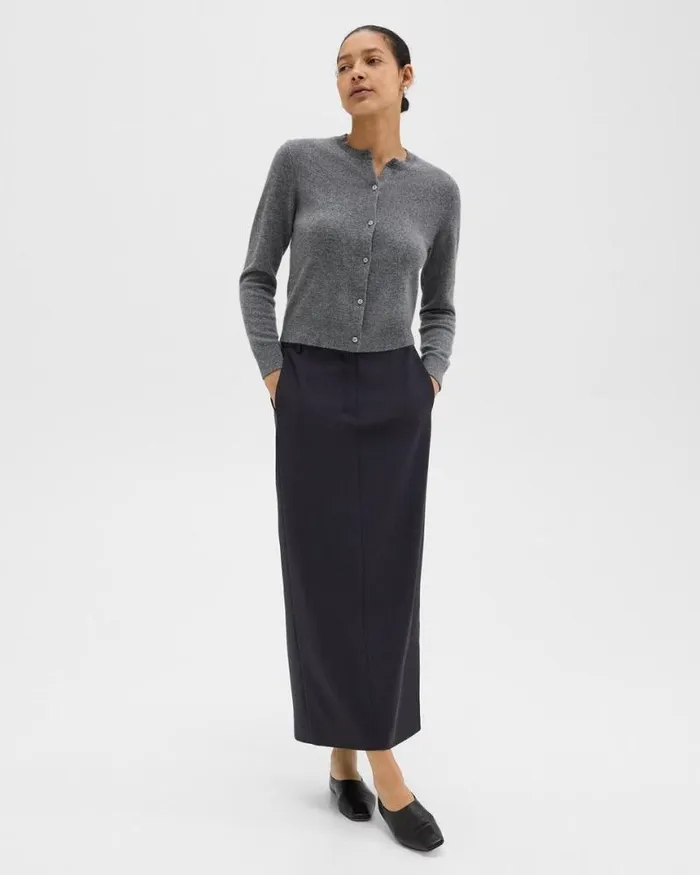 Sweaters Cardigans Women Theory Crewneck Cardigan In Cashmere Husky Sweaters Cardigans Women Theory Crewneck Cardigan In Cashmere Husky