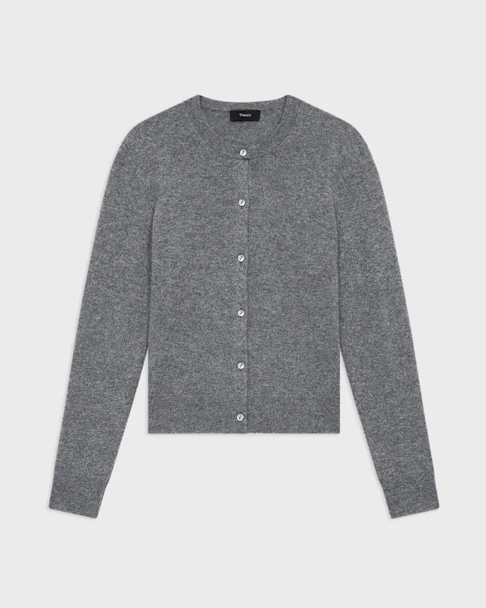 Sweaters Cardigans Women Theory Crewneck Cardigan In Cashmere Husky Sweaters Cardigans Women Theory Crewneck Cardigan In Cashmere Husky