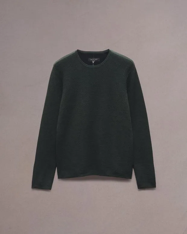 Sweaters Men Rag and Bone Bennet Crewneck Sweater Forest Green