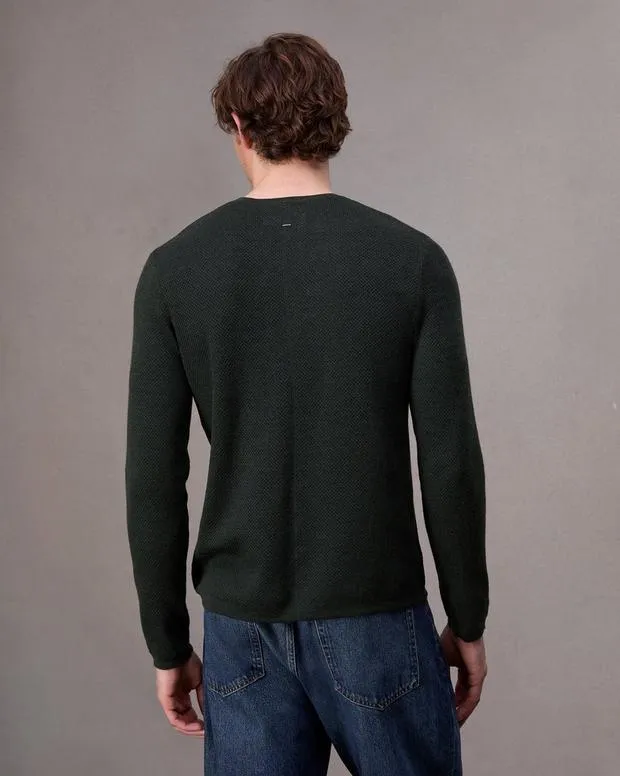Sweaters Men Rag and Bone Bennet Crewneck Sweater Forest Green