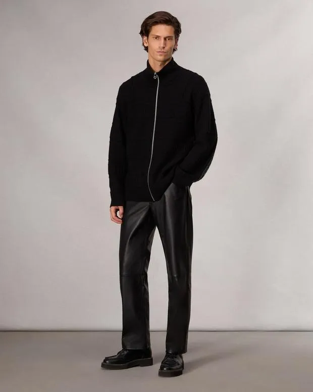 Sweaters Men Rag and Bone Colton ZipUp Sweater Black