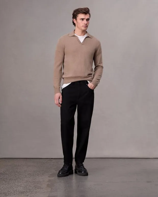 Sweaters Men Rag and Bone Downing Cashmere Polo Desert