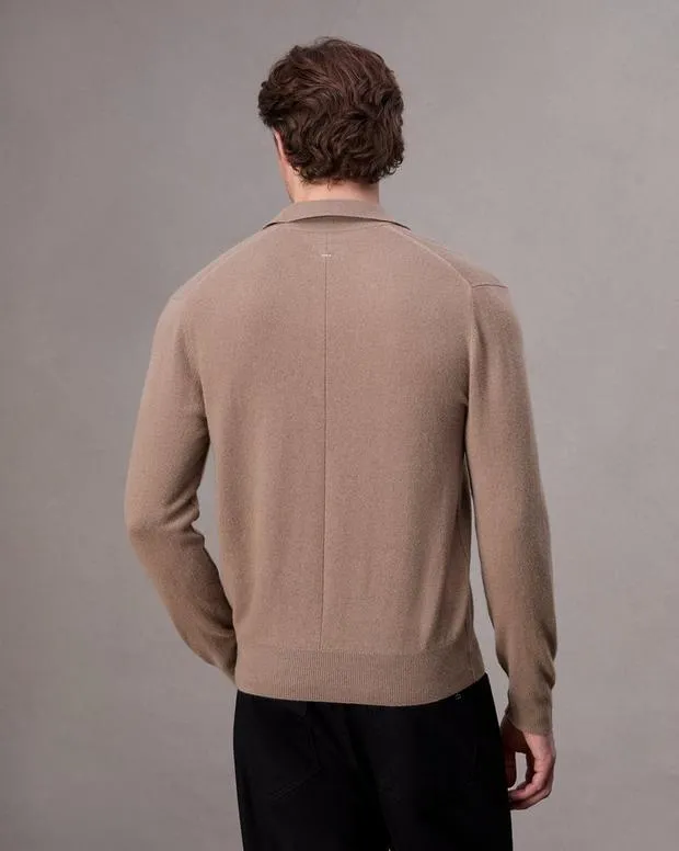 Sweaters Men Rag and Bone Downing Cashmere Polo Desert