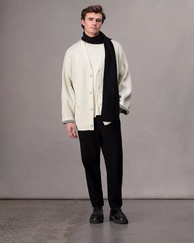 Sweaters Men Rag and Bone Keaton Cotton Cardigan Ivory