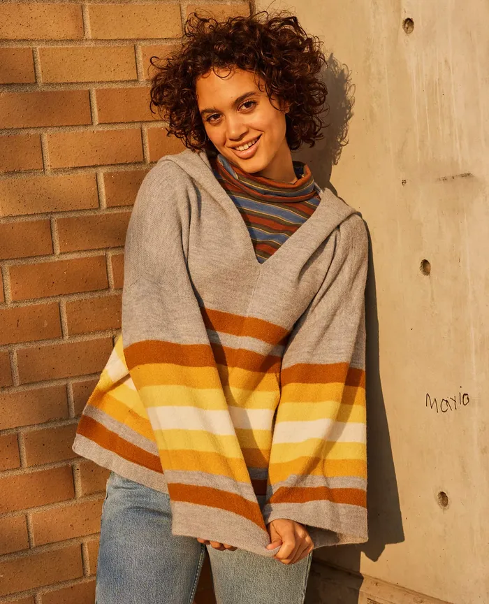 Sweaters ToadandCo Women8217s Heartfelt Poncho Acorn Stripe