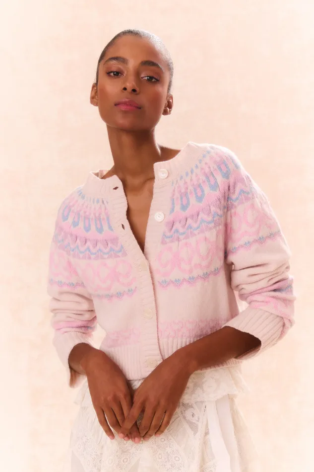 Sweaters WomenKids LoveShackFancy Shantae Wool Knit Cardigan Confetti Cake