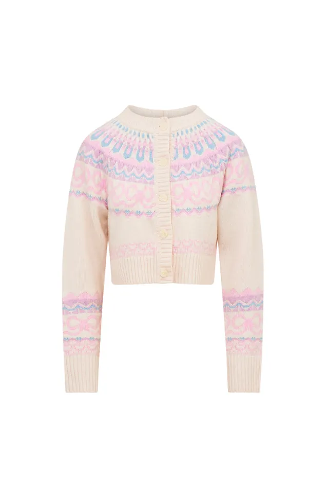 Sweaters WomenKids LoveShackFancy Shantae Wool Knit Cardigan Confetti Cake