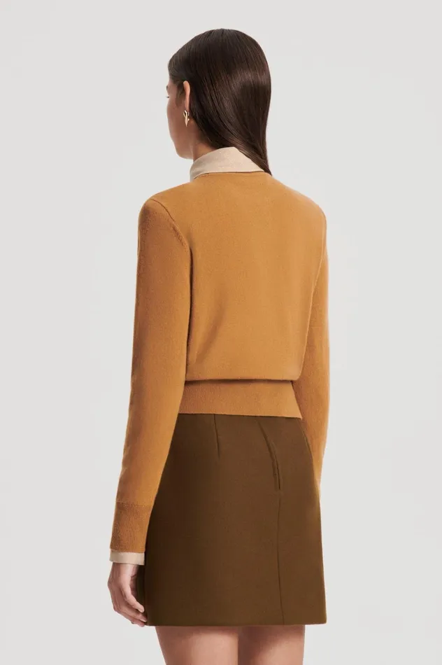 Sweaters Women Scanlan Theodore FINE WOOL SWEATER Camel Sweaters Women Scanlan Theodore FINE WOOL SWEATER Camel