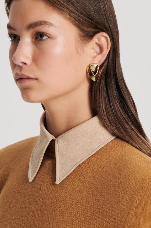 Sweaters Women Scanlan Theodore FINE WOOL SWEATER Camel Sweaters Women Scanlan Theodore FINE WOOL SWEATER Camel