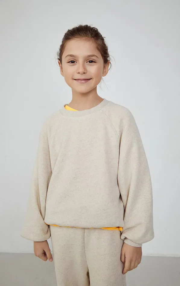 Sweatshirt Itonay Melange Ecru Kids American Vintage Sweatshirts
