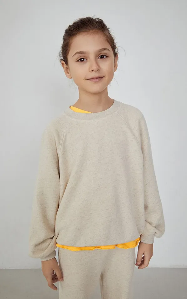 Sweatshirt Itonay Melange Ecru Kids American Vintage Sweatshirts Sweatshirt Itonay Melange Ecru Kids American Vintage Sweatshirts