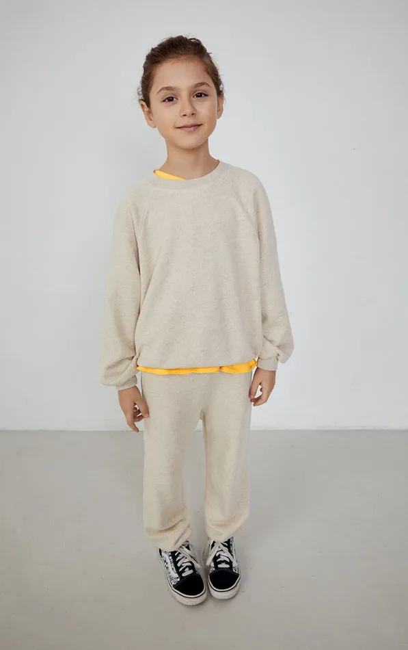 Sweatshirt Itonay Melange Ecru Kids American Vintage Sweatshirts Sweatshirt Itonay Melange Ecru Kids American Vintage Sweatshirts