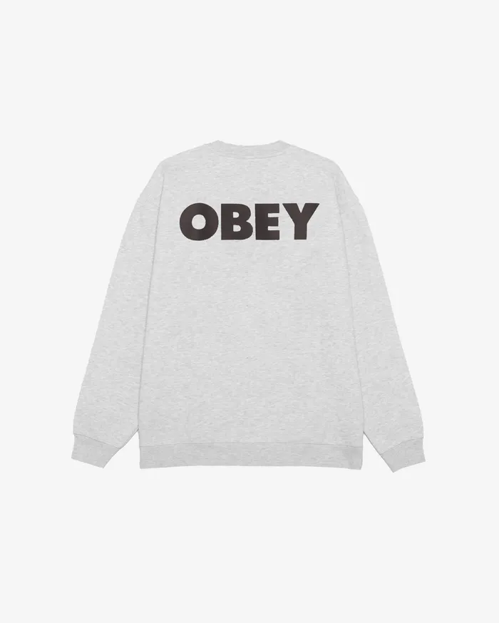 SWEATSHIRTS OBEY BOLD CREWNECK Heather Grey 8211 OBEY Clothing Men