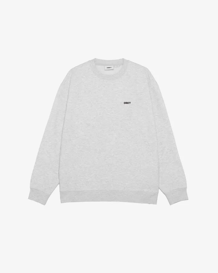 SWEATSHIRTS OBEY BOLD CREWNECK Heather Grey 8211 OBEY Clothing Men
