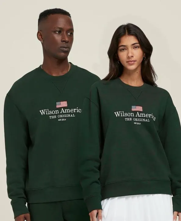 Sweatshirts Women Wilson Wilson America Crewneck Sycamore