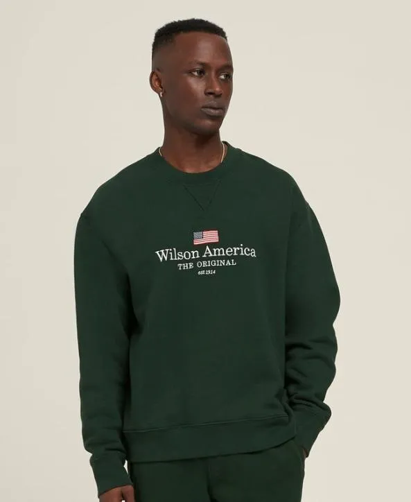 Sweatshirts Women Wilson Wilson America Crewneck Sycamore Sweatshirts Women Wilson Wilson America Crewneck Sycamore