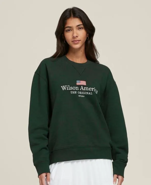 Sweatshirts Women Wilson Wilson America Crewneck Sycamore Sweatshirts Women Wilson Wilson America Crewneck Sycamore