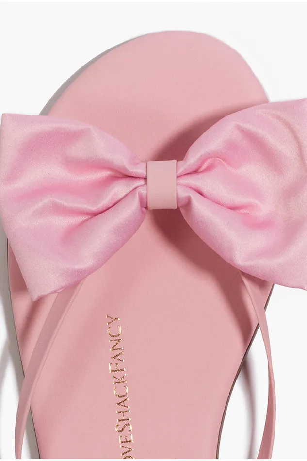 Swim Women LoveShackFancy Tkees Oversized Bow Sandals Pink
