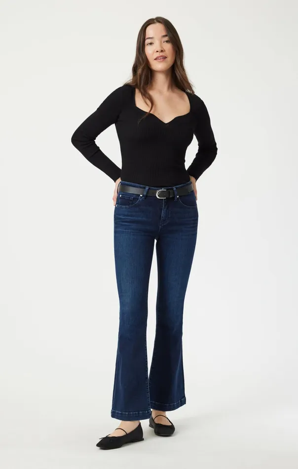 Sydney Flare In Deep Brushed Feather Blue Women Mavi Jeans Denim Sydney Flare In Deep Brushed Feather Blue Women Mavi Jeans Denim