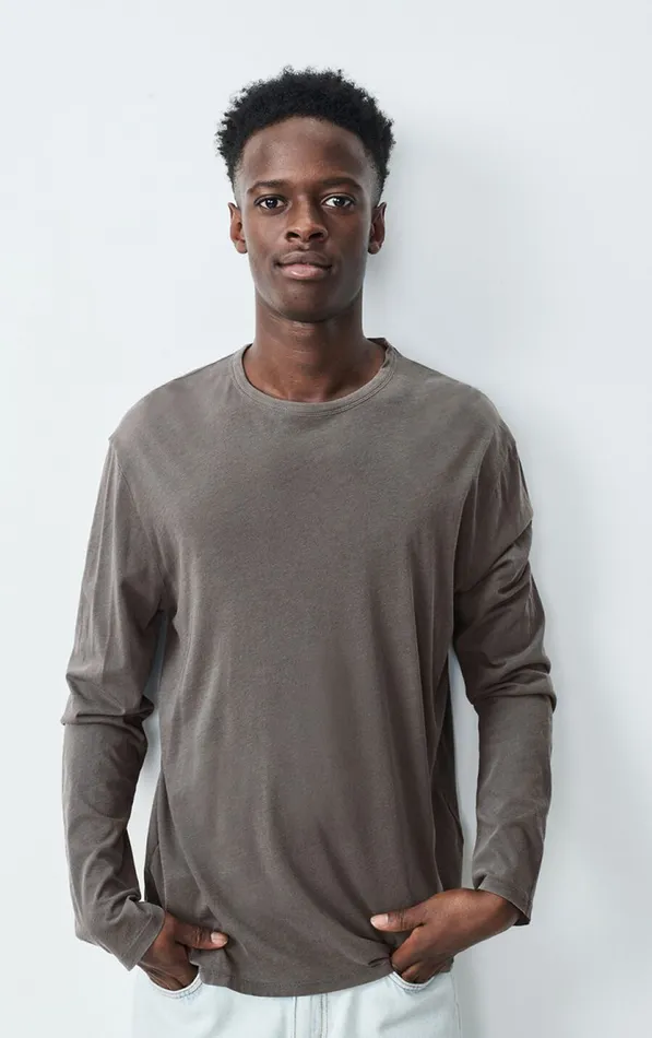 TShirt Devon Vintage Slate Men American Vintage Long Sleeve TShirts