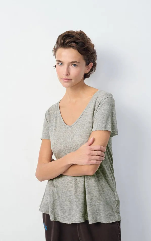 TShirt Jacksonville Heather Grey Women American Vintage Short Sleeve TShirts