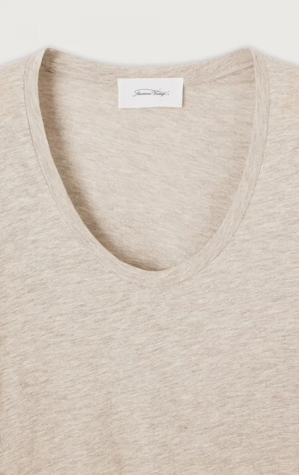 TShirt Jacksonville Melange Cream Women American Vintage Long Sleeve TShirts TShirt Jacksonville Melange Cream Women American Vintage Long Sleeve TShirts