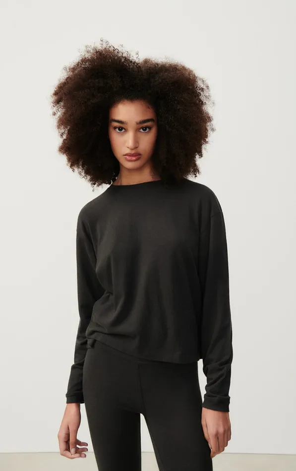 TShirt Ypawood Carbon Melange Women American Vintage Long Sleeve TShirts