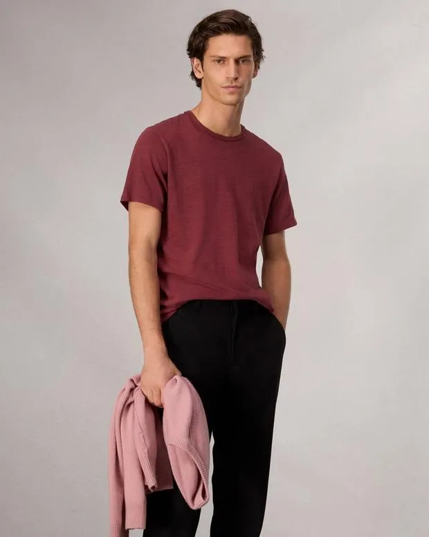 TShirts and Henleys Men Rag and Bone Classic Flame TShirt Maroon