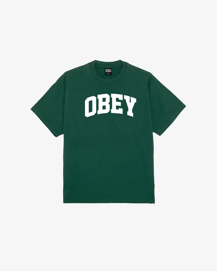 TSHIRTS OBEY Clothing Men COLLEGIATE HEAVYWEIGHT TSHIRT Rain Forest