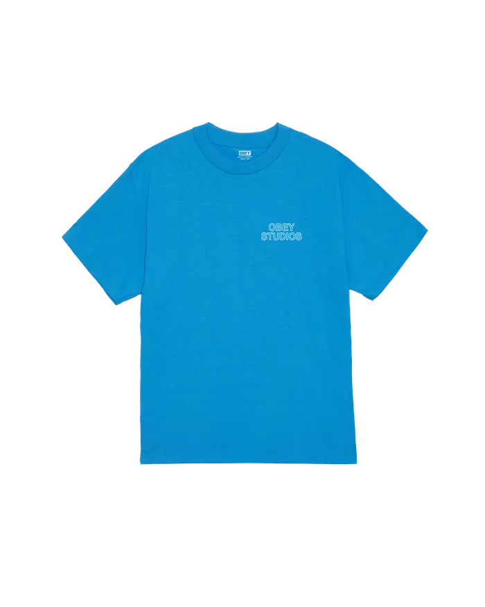 TSHIRTS OBEY STUDIOS PALETTE CLASSIC TSHIRT Azure Blue OBEY Clothing Men