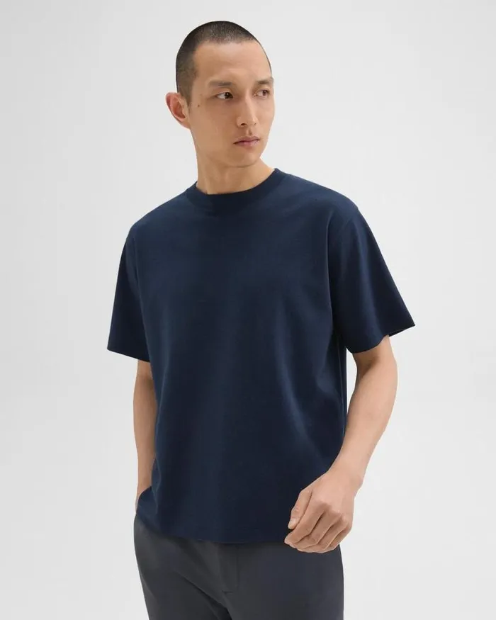 TShirts Polos Men Theory Relaxed Tee In Cotton Jersey Baltic