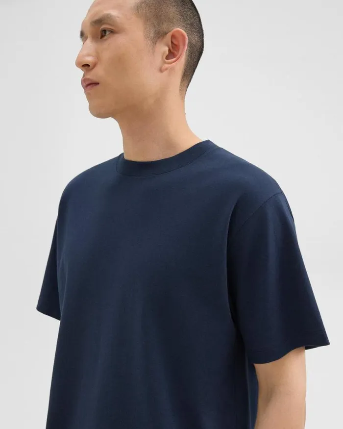TShirts Polos Men Theory Relaxed Tee In Cotton Jersey Baltic TShirts Polos Men Theory Relaxed Tee In Cotton Jersey Baltic