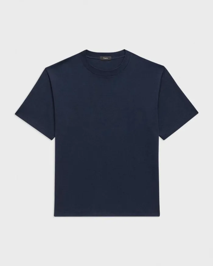 TShirts Polos Men Theory Relaxed Tee In Cotton Jersey Baltic TShirts Polos Men Theory Relaxed Tee In Cotton Jersey Baltic