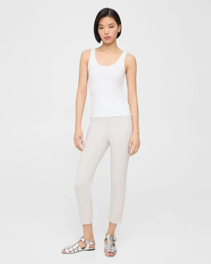 TShirts Tank Tops Women Theory Scoop Neck Tank In Stretch Cotton White TShirts Tank Tops Women Theory Scoop Neck Tank In Stretch Cotton White