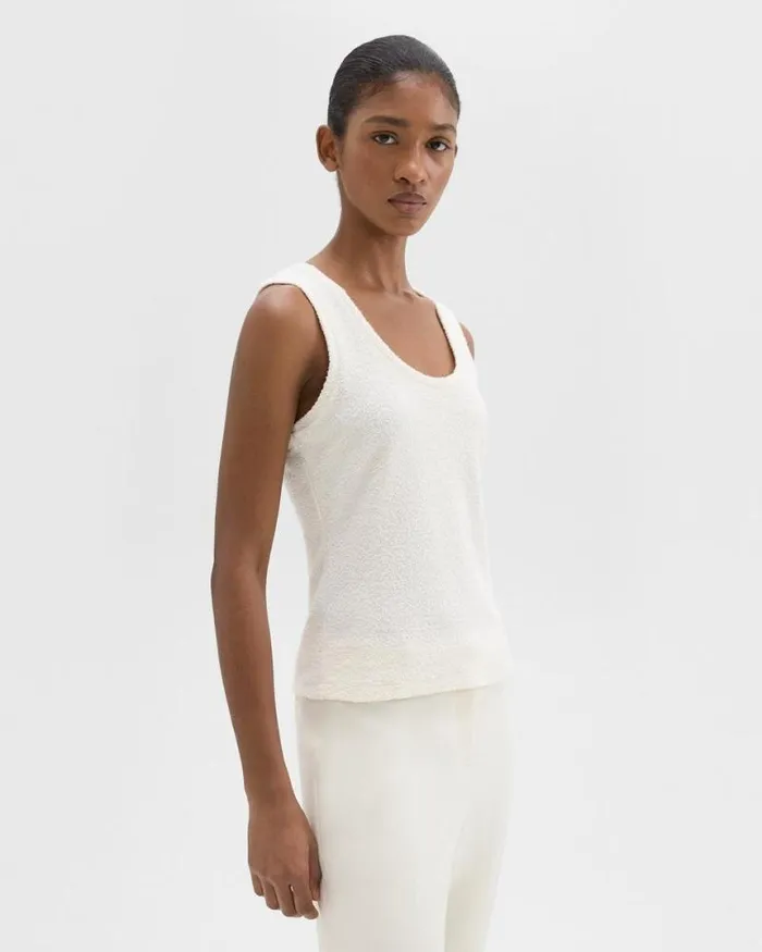 TShirts Tank Tops Women Theory Tiny Tank In Boucl Jersey Ivory TShirts Tank Tops Women Theory Tiny Tank In Boucl Jersey Ivory