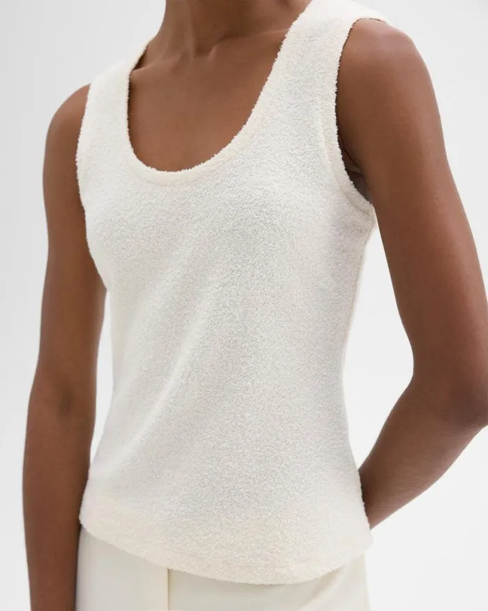 TShirts Tank Tops Women Theory Tiny Tank In Boucl Jersey Ivory TShirts Tank Tops Women Theory Tiny Tank In Boucl Jersey Ivory