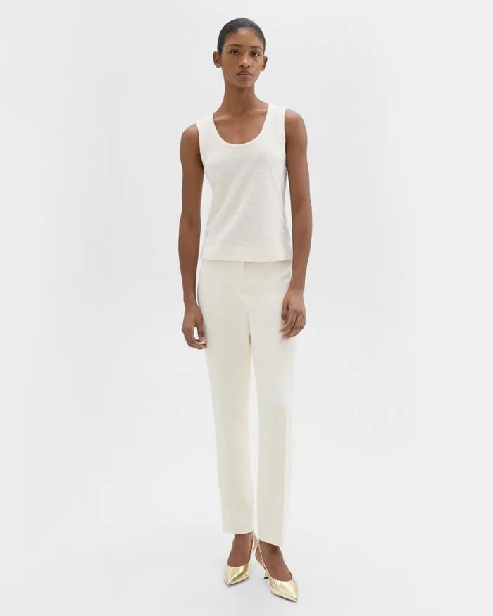 TShirts Tank Tops Women Theory Tiny Tank In Boucl Jersey Ivory TShirts Tank Tops Women Theory Tiny Tank In Boucl Jersey Ivory