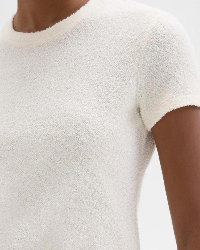 TShirts Tank Tops Women Theory Tiny Tee In Boucl Jersey Ivory TShirts Tank Tops Women Theory Tiny Tee In Boucl Jersey Ivory