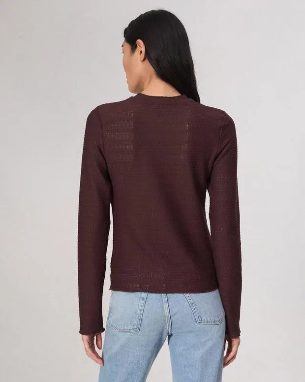 TShirts Women Rag and Bone Julia Textured Tee Dark Purple
