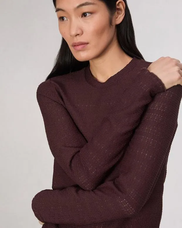TShirts Women Rag and Bone Julia Textured Tee Dark Purple