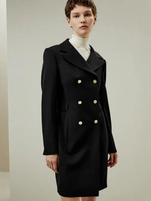 Tailored DoubleBreasted Dress Coat Women Jumpsuits Lilysilk Knitwear