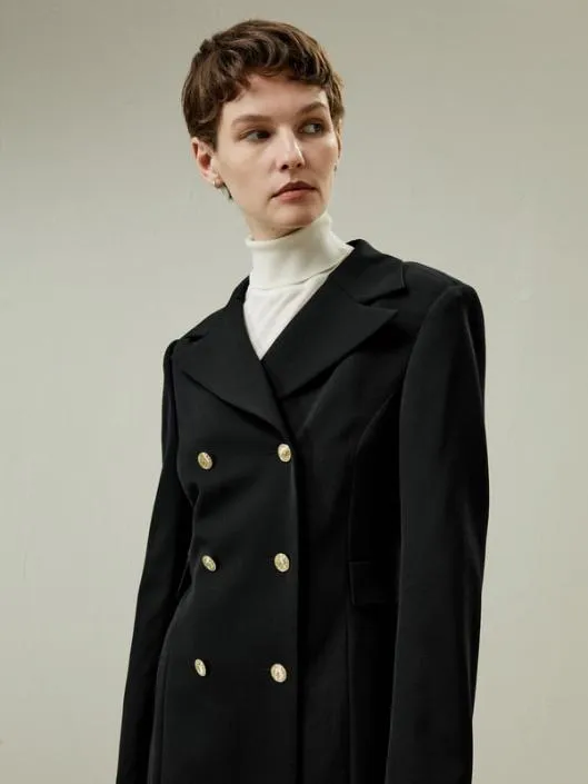 Tailored DoubleBreasted Dress Coat Women Jumpsuits Lilysilk Knitwear