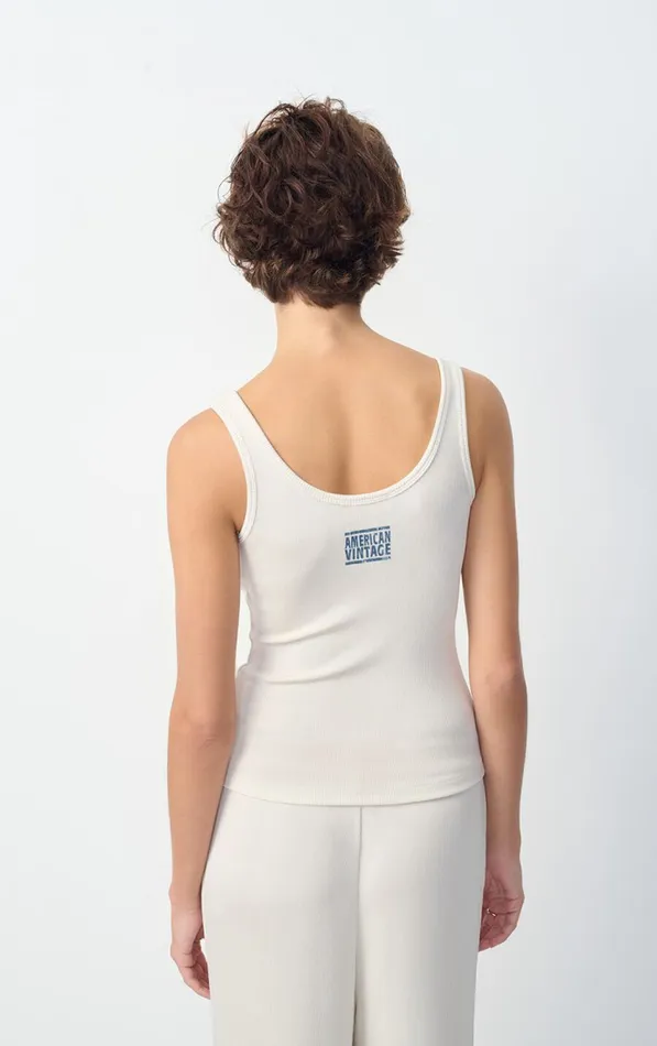 Tank Top Azyro Cream Women American Vintage Tops and Tanktops Tank Top Azyro Cream Women American Vintage Tops and Tanktops