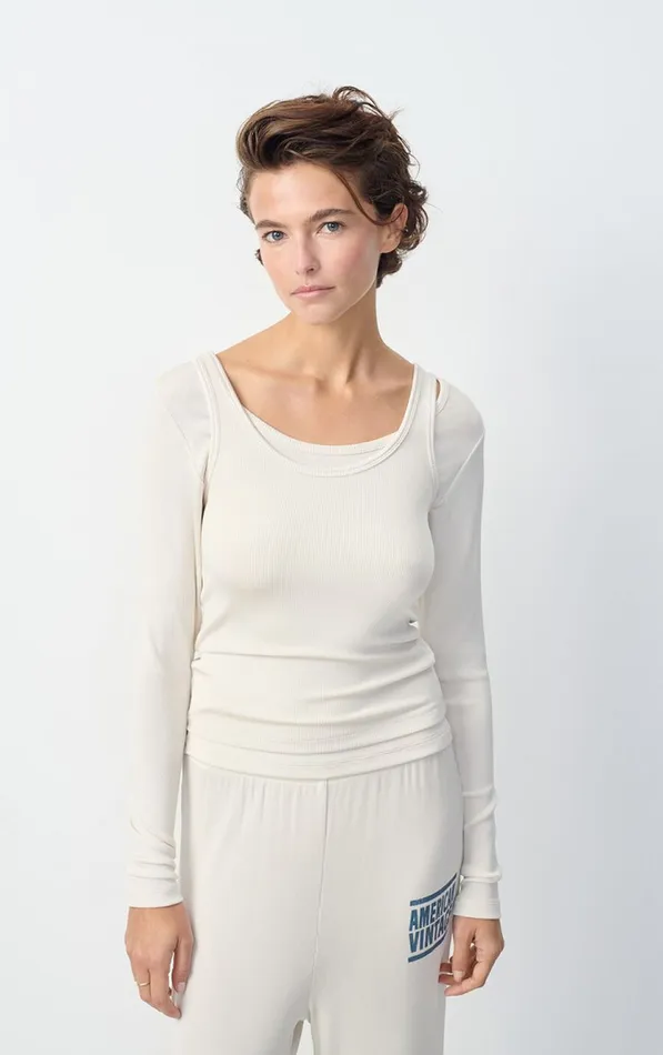 Tank Top Azyro Cream Women American Vintage Tops and Tanktops Tank Top Azyro Cream Women American Vintage Tops and Tanktops