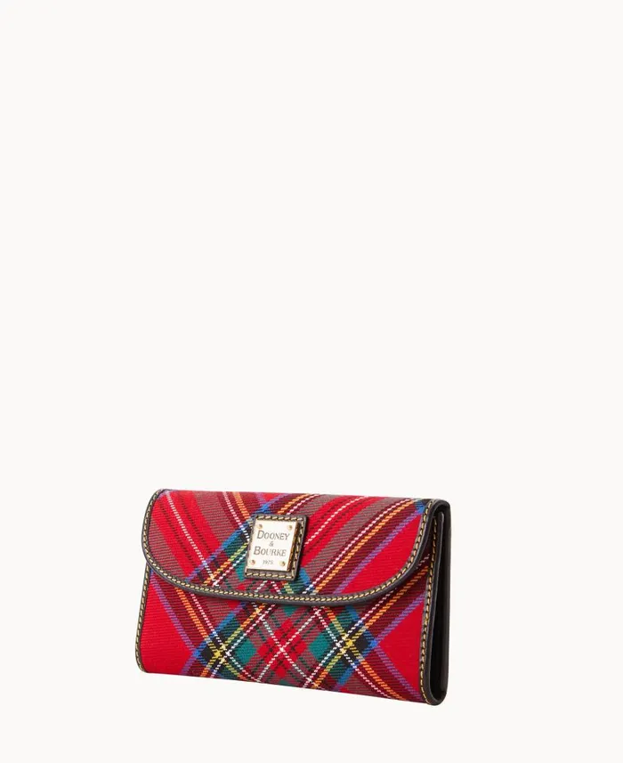 Tartan Continental Clutch Red ManWoman Dooney and Bourke Wallets Tartan Continental Clutch Red ManWoman Dooney and Bourke Wallets