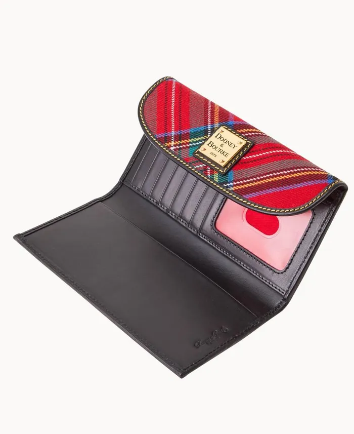 Tartan Continental Clutch Red ManWoman Dooney and Bourke Wallets Tartan Continental Clutch Red ManWoman Dooney and Bourke Wallets