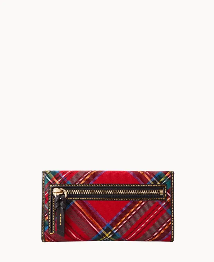 Tartan Continental Clutch Red ManWoman Dooney and Bourke Wallets Tartan Continental Clutch Red ManWoman Dooney and Bourke Wallets